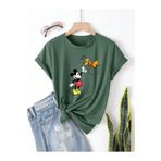 Evomind Unisex Mickey Mouse ve Köpek Baskılı Çocuk T-shirt