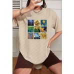 Evomind Unisex Van Gogh Portre Kolaj Baskılı T-shirt