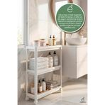 EVONİTA 3 Katlı Tekerlekli Banyo Rafı Organizer Mutfak Düzenleyici Çok Amaçlı Servis Arabası