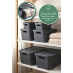 EVONİTA 6 Parça Kapaklı Saklama Kutusu Seti Organizer Dolap İçi Düzenleyici Kutu 2x2.8LT 2x8.2LT 2X10.8 LT