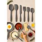 EVONİTA 6’lı Siyah Silikon Spatula Seti – Yanmaz Yapışmaz Mutfak Araçları, Fırça & Kaşık Spatula