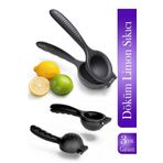 Evonox Anushka Home Lüx Demir Döküm Limon Sıkacağı Limon Presi Büyük Boy 24 Cm, Siyah Metal Naranciye