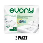 Evony 60x90 cm 2 Paket 60 Adet Yatak Koruyucu Alez Örtü