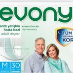 Evony Bel Bantlı Tekstil Yüzey M 30 Adet Yetişkin Hasta Bezi