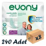 Evony Belbantlı Ekstra Büyük Boy Xl 30'Lu 8 Adet Hasta Bezi