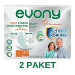Evony Premium Belbantlı L 2x30 Adet Esnek Yetişkin Hasta Bezi