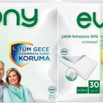 Evony Yetişkin Bel Bantlı Tekstil Yüzey Ekstra Büyük 30 Adet Hasta Bezi+30 Adet Yatak Koruyucu Örtü