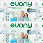 Evony Yetişkin Bel Bantlı Tekstil Yüzey Orta 120 Adet Hasta Bezi+60 Adet Yatak Koruyucu Örtü