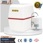 Evora 5 Filtreli 8 Lt Pompalı Beyaz Kapalı Oval Kasa Su Arıtma Cihazı
