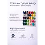 EVORADECO 35’li Duvar Tipi İplik Standı – Dikiş İpliği Makara Askılığı – Bobin & Makara Düzenleyici