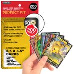 EVORETRO 200 Mükemmel Uyumlu Kart Kılıfı - Pokemon Kartları, MTG, Yu-Gi-Oh, Lorcana, Tek Parça, Dragon Ball için Şeffaf Kuruş Kolları - Ticaret Kartı Aksesuarları 2,5 x 3,5 inç (63,5 mm x 88 mm)