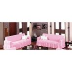 Evory Home Bürümcük Çekyat Örtüsü (3+3) - Pembe