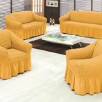 Evory Home Bürümcük Standart Bej (3+2+1+1) Koltuk Örtüsü