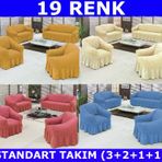 Evory Home Bürümcük Standart Bordo (3+2+1+1) Koltuk Örtüsü