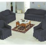 Evory Home Bürümcük Standart Füme (3+2+1+1) Koltuk Örtüsü