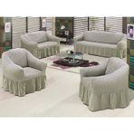 Evory Home Bürümcük Standart Gri (3+2+1+1) Koltuk Örtüsü