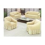 Evory Home Bürümcük Standart Krem (3+2+1+1) Koltuk Örtüsü