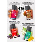 Evove Cosmetics Aşk Serisi Saf Oda Kokusu 4 lü Set Esansiyel Uçucu Yağ Buhardanlık 4x10 ml Koku Özü Cam Şişe 4adet
