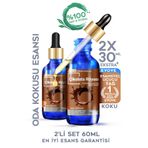 Evove Cosmetics Çikolata "oda Kokusu" Esansiyel Yağ 2x30ml Buhurdanlık Yağı Difüzör Nem & Buhar Makinesi Kokusu