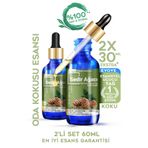 Evove Cosmetics Sedir Oda Kokusu Esansiyel Uçucu Yağ Extra 2x30ml Difüzör Buhar Makinesi Uçucu Buhurdanlık Yağı Koku