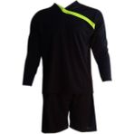 Evox Kaleci Forma + K.Şortu + Lüx Çorap + Evox Kemikli Kaleci Eldiveni Siyah - XL