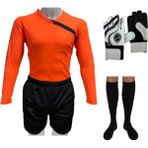 Evox Kaleci Forma Set Forma+ Şort+ Çorap +Kaleci Eldiven Takım - Turuncu