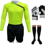 Evox Kaleci Forma Set Forma+ Şort+ Çorap +Kaleci Eldiven Takım - XL - Sarı