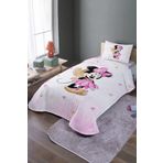 EVPANYA Altın Kanatlı Minnie Desenli Tek Kişilik Pike Takımı Ve Yatak Örtüsü