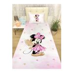 EVPANYA Altın Kanatlı Minnie Desenli Yatak Örtüsü Ve Yastık Kılıfı