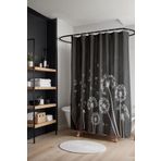 EVPANYA Banyo Perdesi, Beyaz Uçuşan Karahindibağlar Desenli Duş Perdesi, Küvet Perdesi 175x200cm