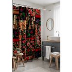 EVPANYA Banyo Perdesi, Etnik Dijital Nakış Desenli Duş Perdesi, Küvet Perdesi 175x200cm