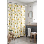 EVPANYA Banyo Perdesi, Sarı Kır Çiçekleri Desenli Duş Perdesi, Küvet Perdesi 175x200cm