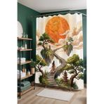 EVPANYA Banyo Perdesi, Sonsuzluğa Giden Yol Desenli Duş Perdesi, Küvet Perdesi 175x200cm