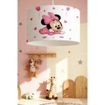 EVPANYA Pembe Minnie Desenli Çocuk Odası Avize