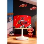 EVPANYA Yarışçı Kırmızı Mcqueen Desenli Çocuk Odası Abajur
