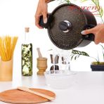 Evren 22 cm Gold Stone Süzgeç Kapaklı Spagetti Makarna Tenceresi