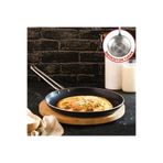 Evren 26 cm Chef Indüksiyonlu Krep Tava, Horeca Indüksiyon Tabanlı Krep Omlet Tavası (Çelik Çubuk Kulp)