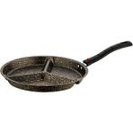 Evren 3 Gözlü Tava 24 Cm, Yumurta Omlet Krep 3 Bölmeli Non-Stick Tava