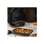 Evren 30x17 Cm Gold Stone Dikdörtgen Fırın Tepsisi 1,5 Lt, Yapışmaz Taban Fırın Börek Tepsi 30x17cm