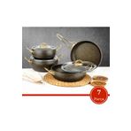Evren 7 Parça Gold Stone Güveç Tencere Seti Non-stick Yüzey