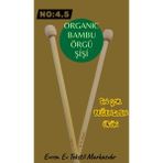 Evren Ev Tekstil Bambu Örgü Şiş 35 cm No:4,5 Organik Malzeme ile Üretilmiş Şık Tasarım