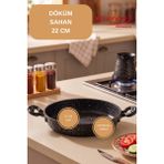 EVREN MUTFAK 18 cm Cream Döküm Sahan Tava, Döküm Yumurta Omlet Tavası 18 cm - 22 - Siyah