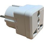 Evrensel Adaptör - Seyahat Fişi Dönüştürücü, İngiliz Ve Amerikan Fişli Cihazlar İçin, Ab Tipi Priz Uyumu, 250v 16a, Beyaz - 1 Adet