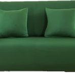 Evrensel Esnek Koltuk Kılıfı Baskılı Kanepe Kılıfı Yastık Kılıflı Elastik Kesim Loveseats (145-185cm) - Yeşil Mobilya Koruyucu