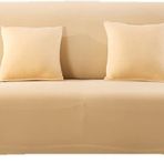 Evrensel Esnek Koltuk Kılıfı Elastik Kanepe Kılıfı Yastık Kılıfı Baskılı Loveseat Koruyucu 145-185 cm Kanepeler için Krem Renkli ve Şık Mobilya Kılıfı