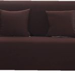 Evrensel Esnek Koltuk Kılıfı Elastik Kanepe Kılıfı Yastık Kılıfı Baskılı Streç Mobilya Koruyucu Loveseats için (145-185 cm) - Kahve Rengi