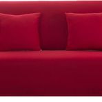 Evrensel Esnek Koltuk Kılıfı - Loveseats için Baskılı Kanepe Kılıfı (145-185 cm) Elastik Alt ve 1 Yastık Kılıfı ile Kolay Uyum ve Stil için Kırmızı Koltuk Koruyucu