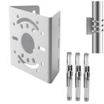 Evrensel Güvenlik Kamerası Dikey Direğe Montaj Braketi, CCTV Gözetleme Kameraları için 3 Döngülü Katı Metal Direk Montaj Braketi Adaptörü, LED Duvar/Sahne Işıkları, Güneş Panelleri (Küçük Boy)