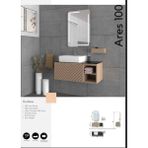 Evros Ares Kahverengi 100 cm Banyo Dolabı