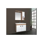 Evros Beyaz Ceviz Deko 80 cm Banyo Dolabı